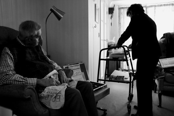 Specsavers Healthcall home eye-test documentary photography by Doug Marke — image 2 of 8.