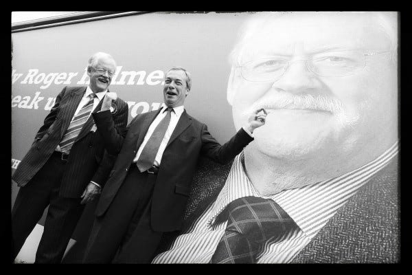 Nigel Farage and Roger Helmer campaign in Southwell, editorial photography by Doug Marke — image 7 of 7.
