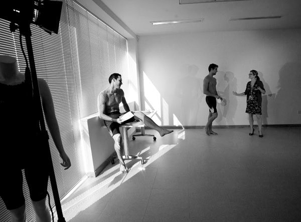 Italian swim team at Speedo Nottingham, documentary photography by Doug Marke.